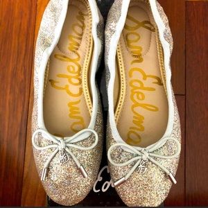 Sam Edelman Silver Glitter Ballet Flat 3